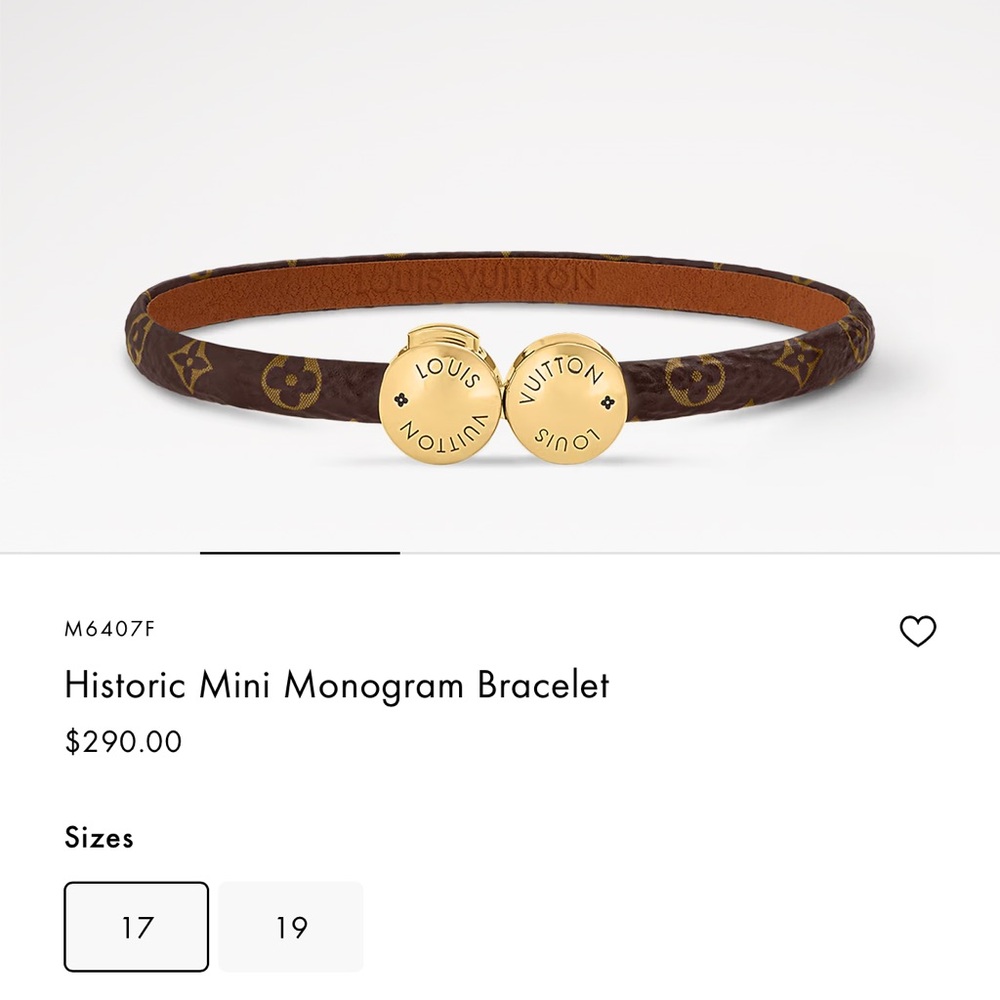Louis Vuitton Gold and Brown Monogram Bracelet